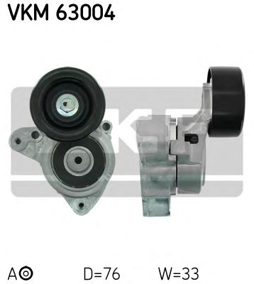 SKF vkm63004 -  Натяжной ролик, поликлиновой  ремень