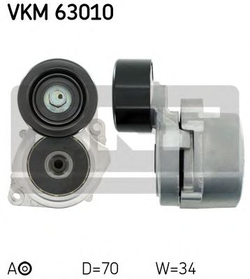 SKF vkm63010 -  Натяжной ролик, поликлиновой  ремень