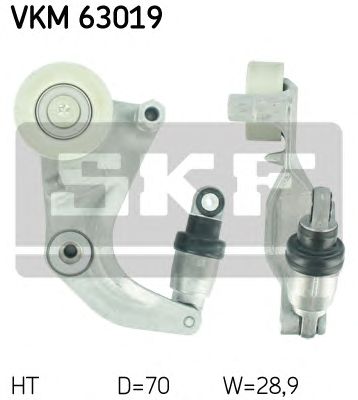 SKF vkm63019 -  Натяжной ролик, поликлиновой  ремень