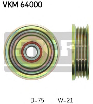SKF vkm64000 -  Паразитный / ведущий ролик, поликлиновой ремень