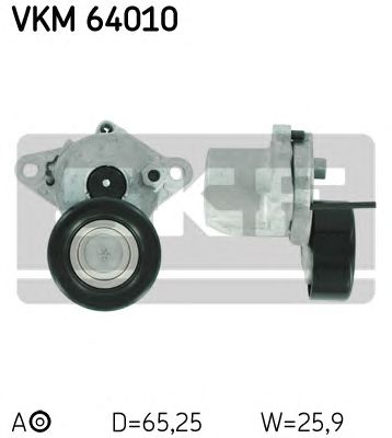 SKF vkm64010 -  Натяжной ролик, поликлиновой  ремень