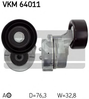 SKF vkm64011 -  Натяжной ролик, поликлиновой  ремень