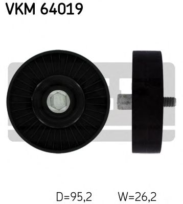 SKF vkm64019 -  Паразитный / ведущий ролик, поликлиновой ремень