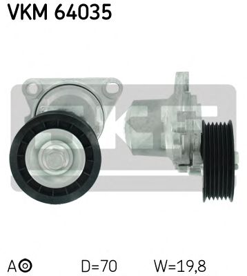 SKF vkm64035 -  Натяжной ролик, поликлиновой  ремень
