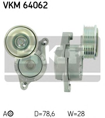 SKF vkm64062 -  Натяжной ролик, поликлиновой  ремень