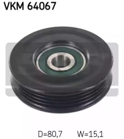 SKF vkm64067 -  Паразитный / ведущий ролик, поликлиновой ремень