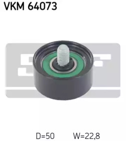 SKF vkm64073 -  Паразитный / ведущий ролик, поликлиновой ремень