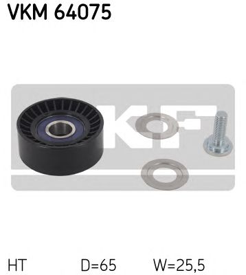 SKF vkm64075 - Натяжной ролик, поликлиновойремень