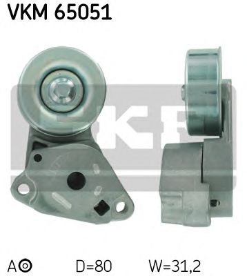 SKF vkm65051 -  Натяжной ролик, поликлиновой  ремень