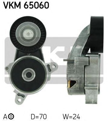 SKF vkm65060 -  Натяжной ролик, поликлиновой  ремень