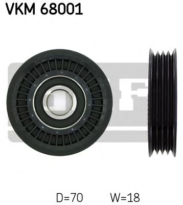 SKF vkm68001 -  Паразитный / ведущий ролик, поликлиновой ремень
