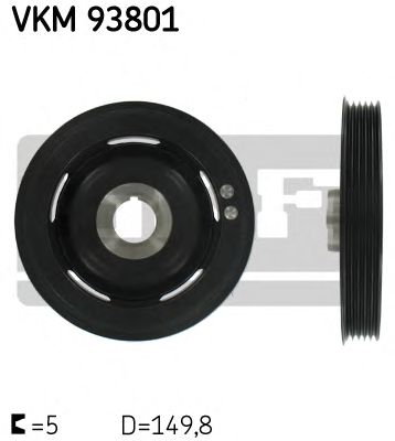 SKF vkm93801 -  Ременный шкив, коленчатый вал