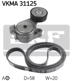 SKF vkma31125 -  Поликлиновой ременный комплект