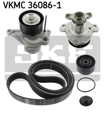 SKF vkmc360861 -  Водяной насос + комплект ручейковых ремней