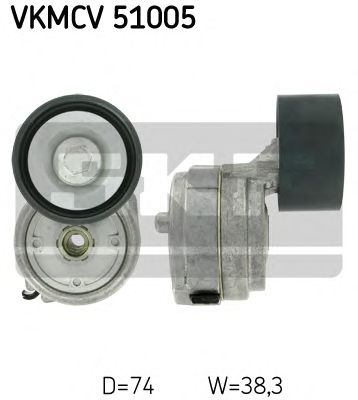 SKF vkmcv51005 -  Натяжной ролик, поликлиновой  ремень