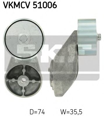 SKF vkmcv51006 -  Паразитный / ведущий ролик, поликлиновой ремень
