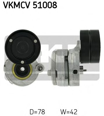 SKF vkmcv51008 -  Натяжной ролик, поликлиновой  ремень