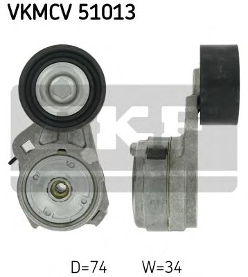 SKF vkmcv51013 -  Натяжной ролик, поликлиновой  ремень