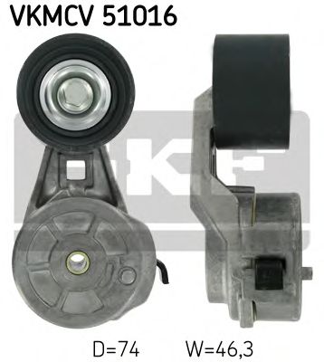 SKF vkmcv51016 -  Натяжной ролик, поликлиновой  ремень