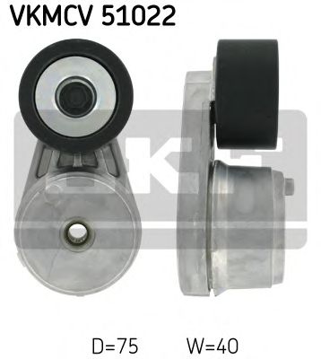 SKF vkmcv51022 -  Натяжной ролик, поликлиновой  ремень