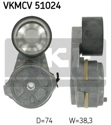 SKF vkmcv51024 -  Натяжной ролик, поликлиновой  ремень