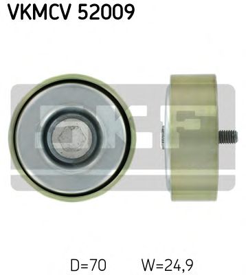 SKF vkmcv52009 -  Паразитный / ведущий ролик, поликлиновой ремень