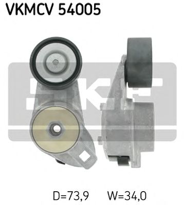 SKF vkmcv54005 -  Натяжной ролик, поликлиновой  ремень