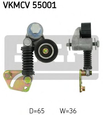 SKF vkmcv55001 - Натяжной ролик, поликлиновой ремень