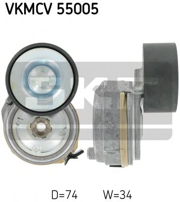 SKF vkmcv55005 -  Натяжной ролик, поликлиновой  ремень