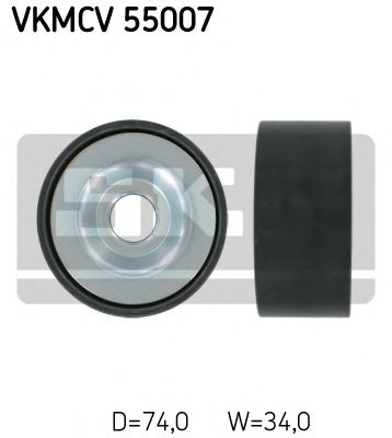SKF vkmcv55007 -  Паразитный / ведущий ролик, поликлиновой ремень