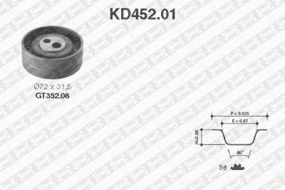 SNR kd45201 -  Комплект ремня ГРМ