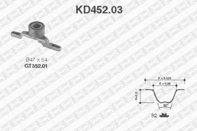 SNR kd45203 -  Комплект ремня ГРМ