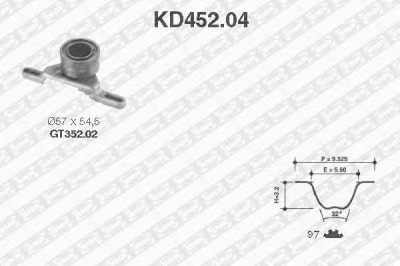 SNR kd45204 -  Комплект ремня ГРМ