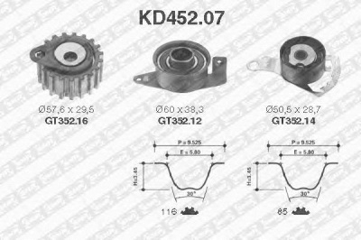 SNR kd45207 -  Комплект ремня ГРМ