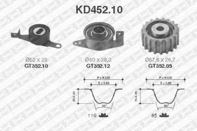 SNR kd45210 -  Комплект ремня ГРМ