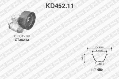 SNR kd45211 -  Комплект ремня ГРМ
