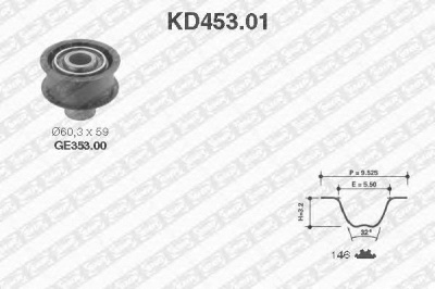 SNR kd45301 -  Комплект ремня ГРМ