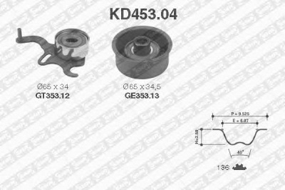 SNR kd45304 -  Комплект ремня ГРМ