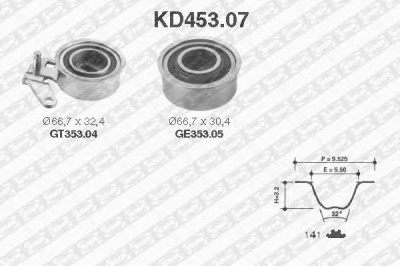 SNR kd45307 -  Комплект ремня ГРМ
