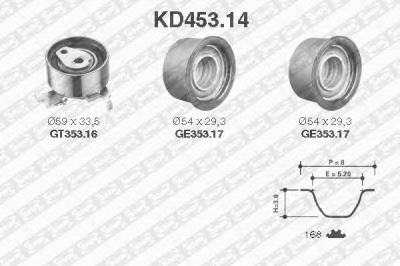 SNR kd45314 -  Комплект ремня ГРМ