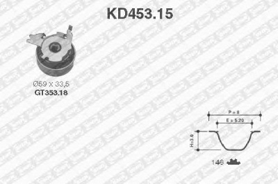 SNR kd45315 -  Комплект ремня ГРМ