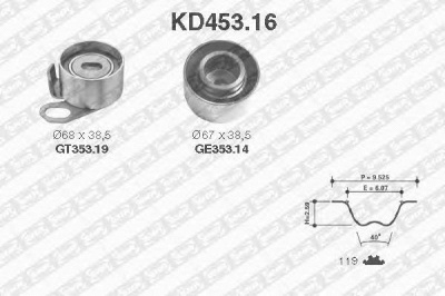 SNR kd45316 -  Комплект ремня ГРМ