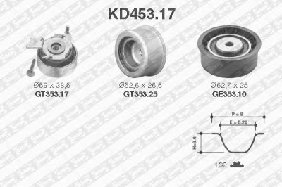 SNR kd45317 -  Комплект ремня ГРМ