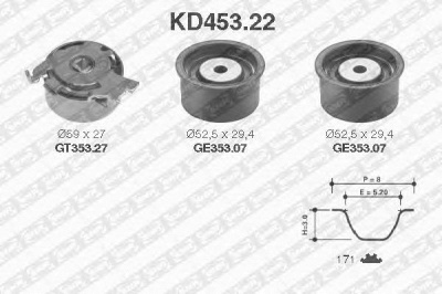 SNR kd45322 -  Комплект ремня ГРМ