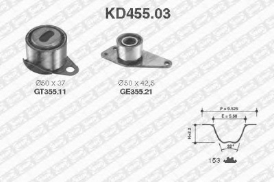 SNR kd45503 -  Комплект ремня ГРМ