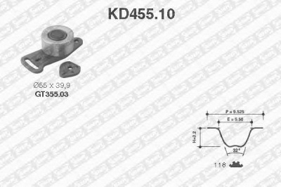 SNR kd45510 -  Комплект ремня ГРМ