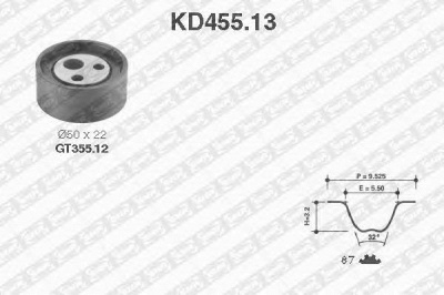 SNR kd45513 -  Комплект ремня ГРМ