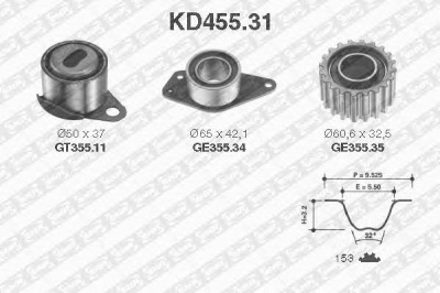 SNR kd45531 -  Комплект ремня ГРМ