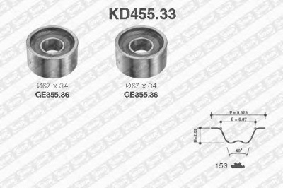 SNR kd45533 -  Комплект ремня ГРМ