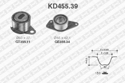 SNR kd45539 -  Комплект ремня ГРМ